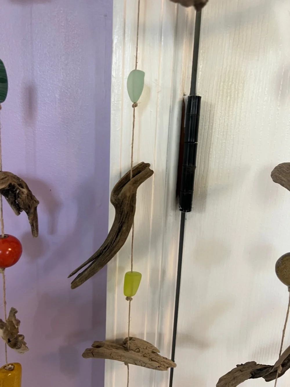 Wind hanging decor handmade using driftwood and fro Potomac River - Picture 12 of 15